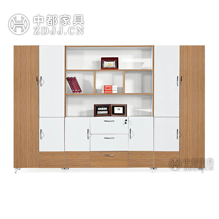 中都家具-ZD-HE037简单时尚水性漆文件柜现代风格资料柜展示柜