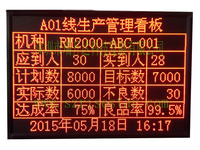 深圳市瑞升达供应LED生产看板精益生产管理看板及系统