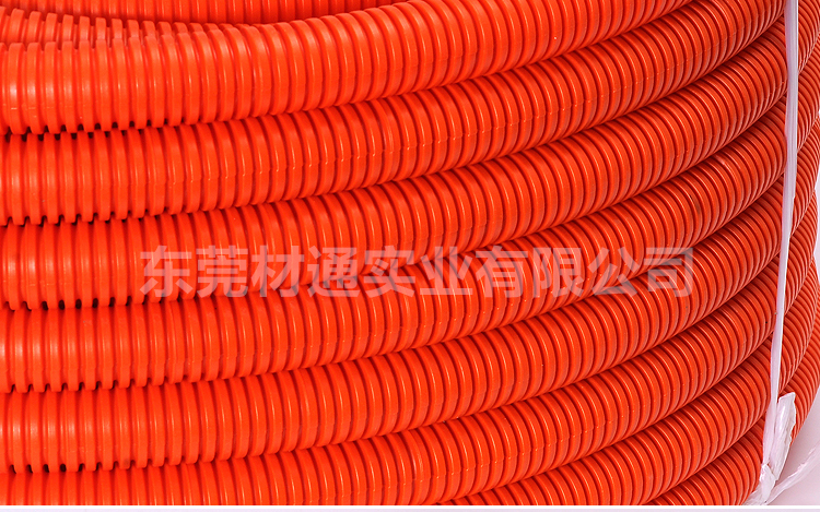 中国台湾材通PVC波纹管 4分塑料波纹管 塑料穿线软管优质环保