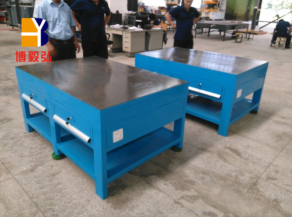 钢板台面工作台重型钢板钳工桌子铸铁平台维修台模具台重型操作台