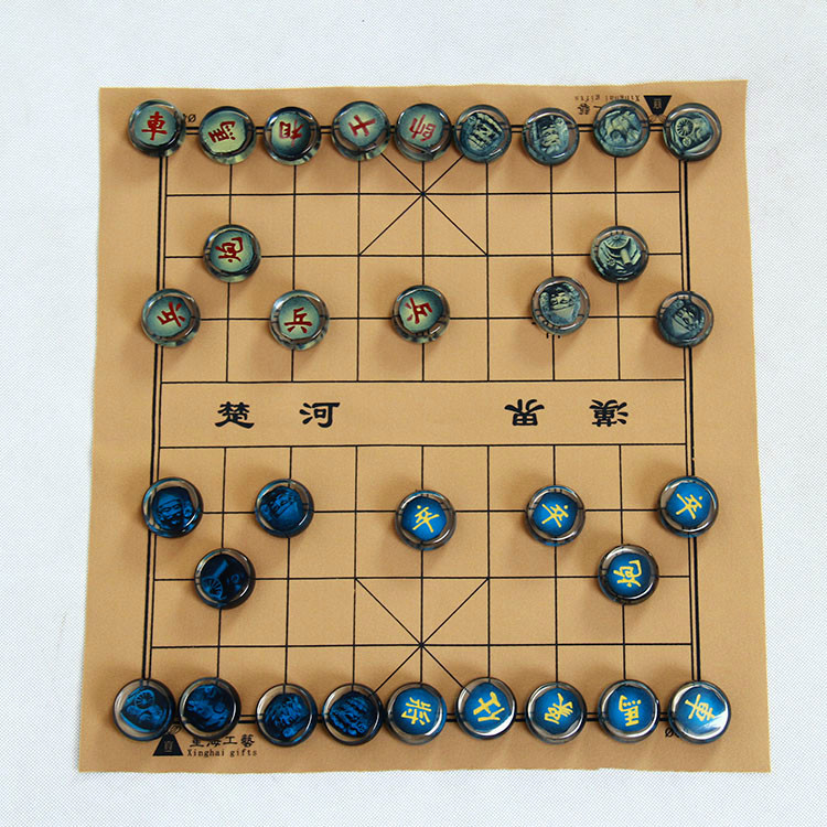 创意中国象棋工艺礼品 水晶国际象棋定做 批发娱乐透明玻璃楚汉棋