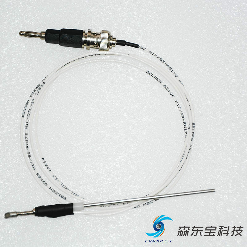 中国台湾进口10PA漏电精度一字型同轴弹簧探针夹具