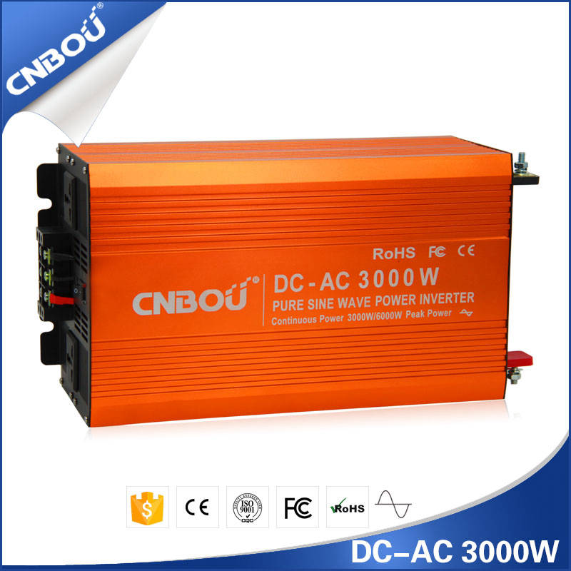 博优12V/24V/48V转220V/110V**弦波太阳能逆变器3000W