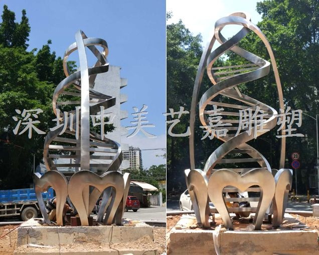 不锈钢抽象主题雕塑供应 深圳不锈钢雕塑厂家