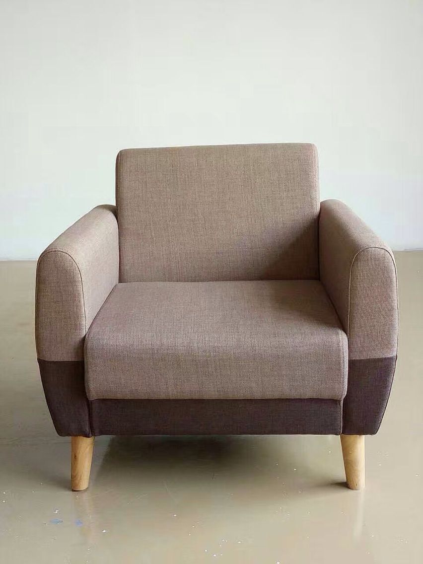 简约布艺沙发小户型单人沙发双人酒店卡座围椅小沙发一件代发