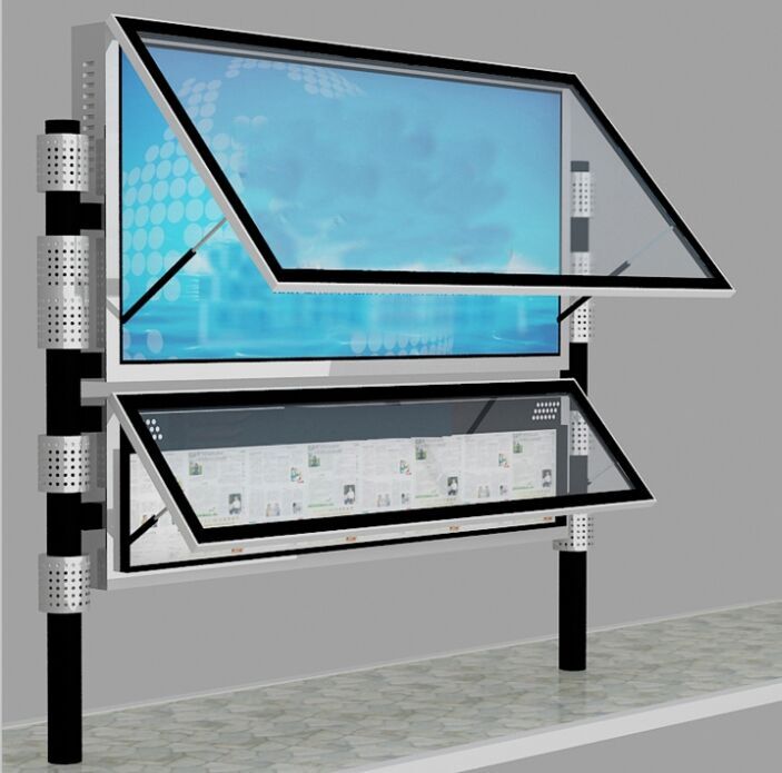 英华广告设备长期供应定制LED双层阅报栏，社区广告灯箱