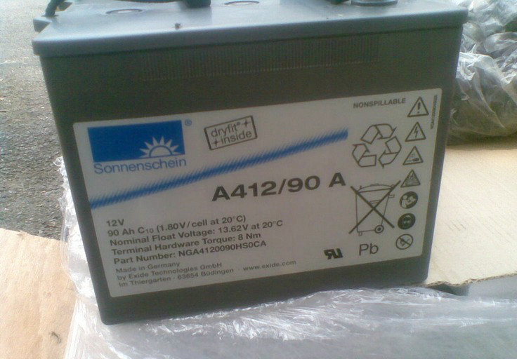 12V90AH德国阳光蓄电池A412/90