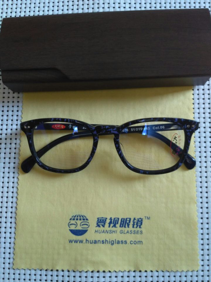 寰视眼镜HS-P-G-3002进口板材高度**薄眼镜