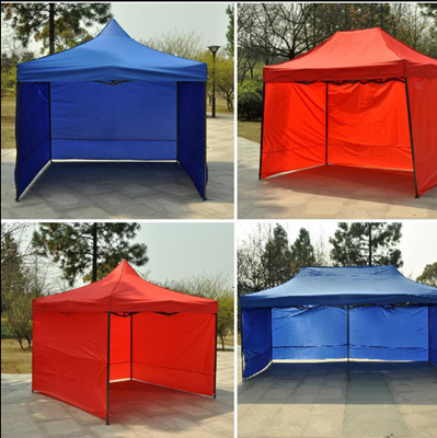 广告四角折叠帐篷 可带加厚围布遮阳棚雨蓬停车棚