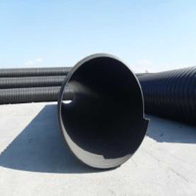 PE钢带增强管|PE钢带波纹管 可用于大型机场、港口、码头工程的排水、排污管