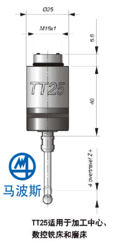 马波斯高性能触发式测头TT25