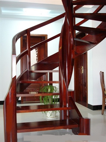 家用室内高端旋转实木楼梯，高品质厂家直供