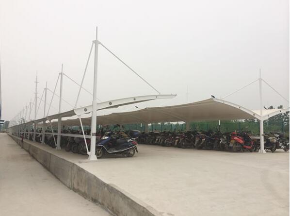 重庆 停车棚 膜结构自行车棚安装价格及用料详情