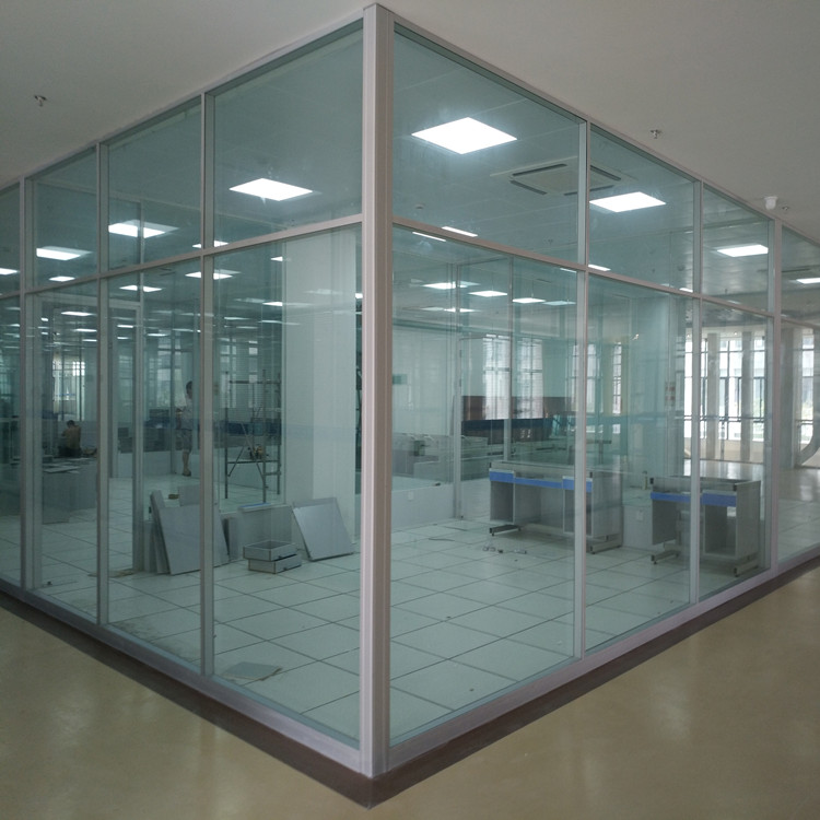 厂家批发南京办公室玻璃隔断装修 铝合金百叶玻璃隔断 钢化玻璃南京