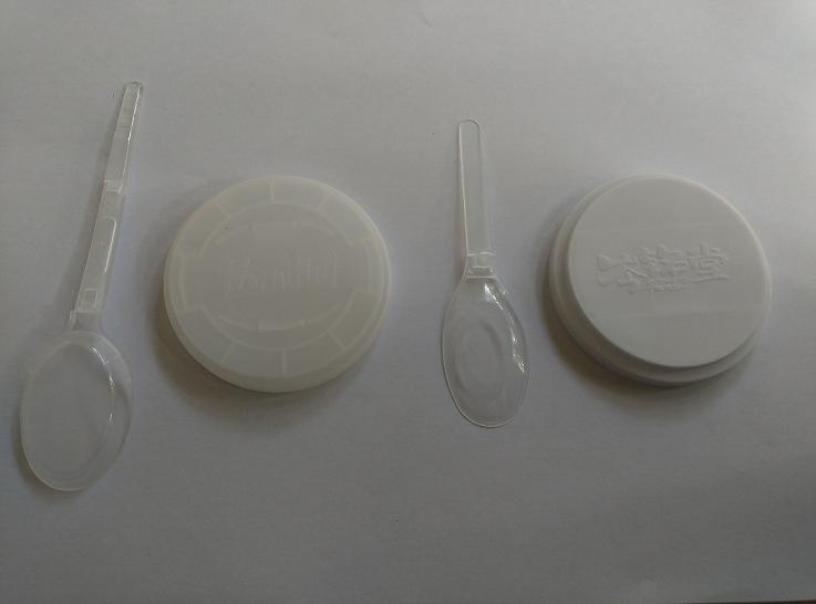 PP塑料盖 八宝粥盖带勺子 环保塑料盖子 折叠勺 食品盖 颜色多