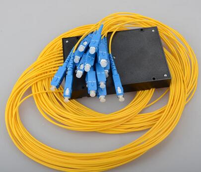 厂家热销尾纤式分光器1分16盒式SC方头光分路器PLC电信级