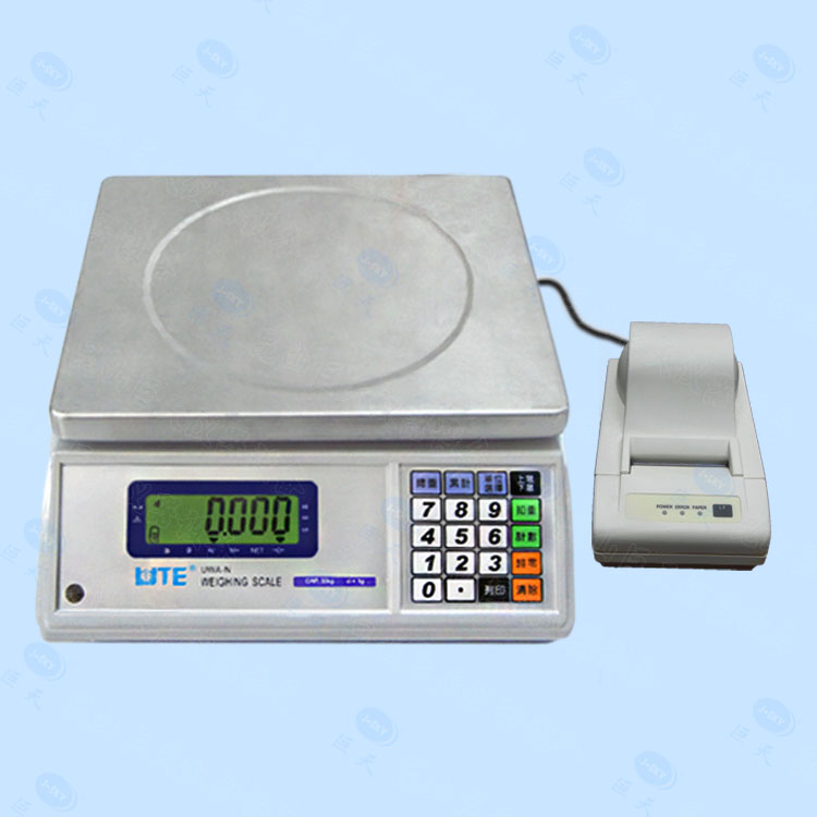 广东15公斤可打印产品重量标签电子桌秤