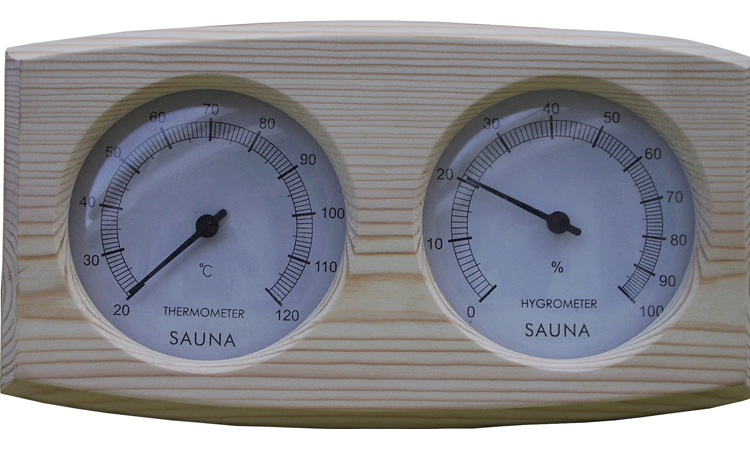 桑-拿房配件 sawo桑-拿木框温湿度表 木制温度计松木 桑-拿设备 **