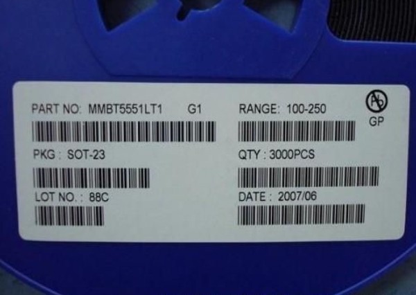 厂家供应MMBT5551G1 SOT-23贴片三极管全新环保
