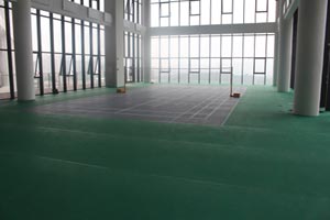 奥盛承建的新天半山PVC羽毛球场地工程**竣工