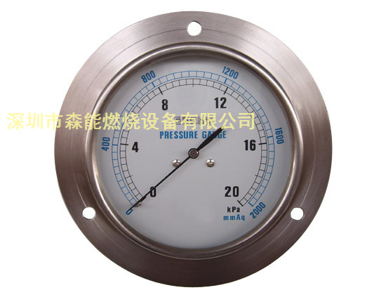 0-20KPA法兰膜盒压力表中国台湾PIONEER过压保护负压表