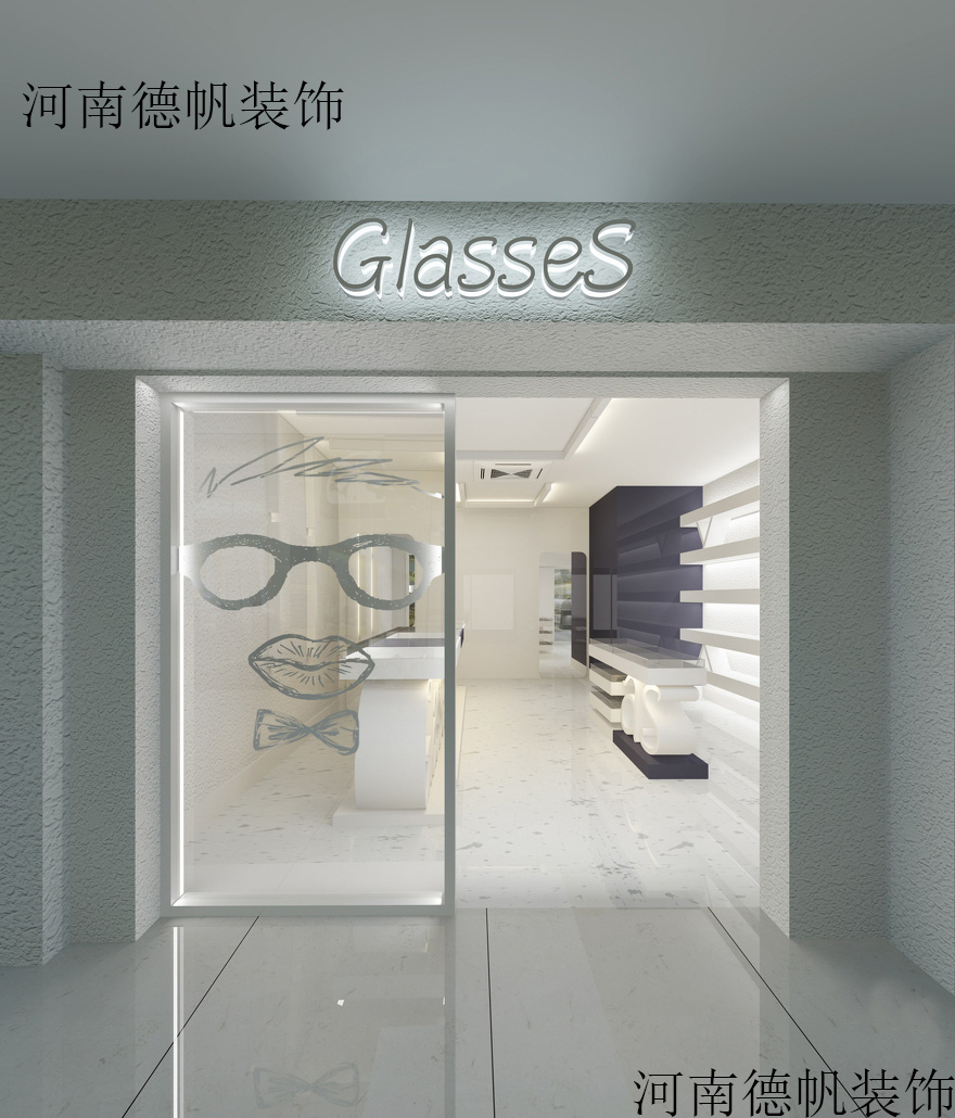 山西清徐眼镜店装饰设计 眼镜展柜柜台定制制作