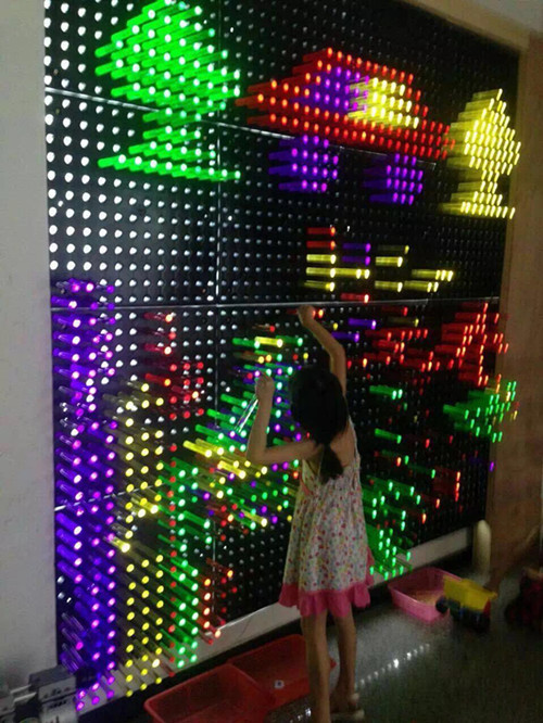 儿童乐园，彩虹墙，LED发光彩虹墙，亲子互动游戏