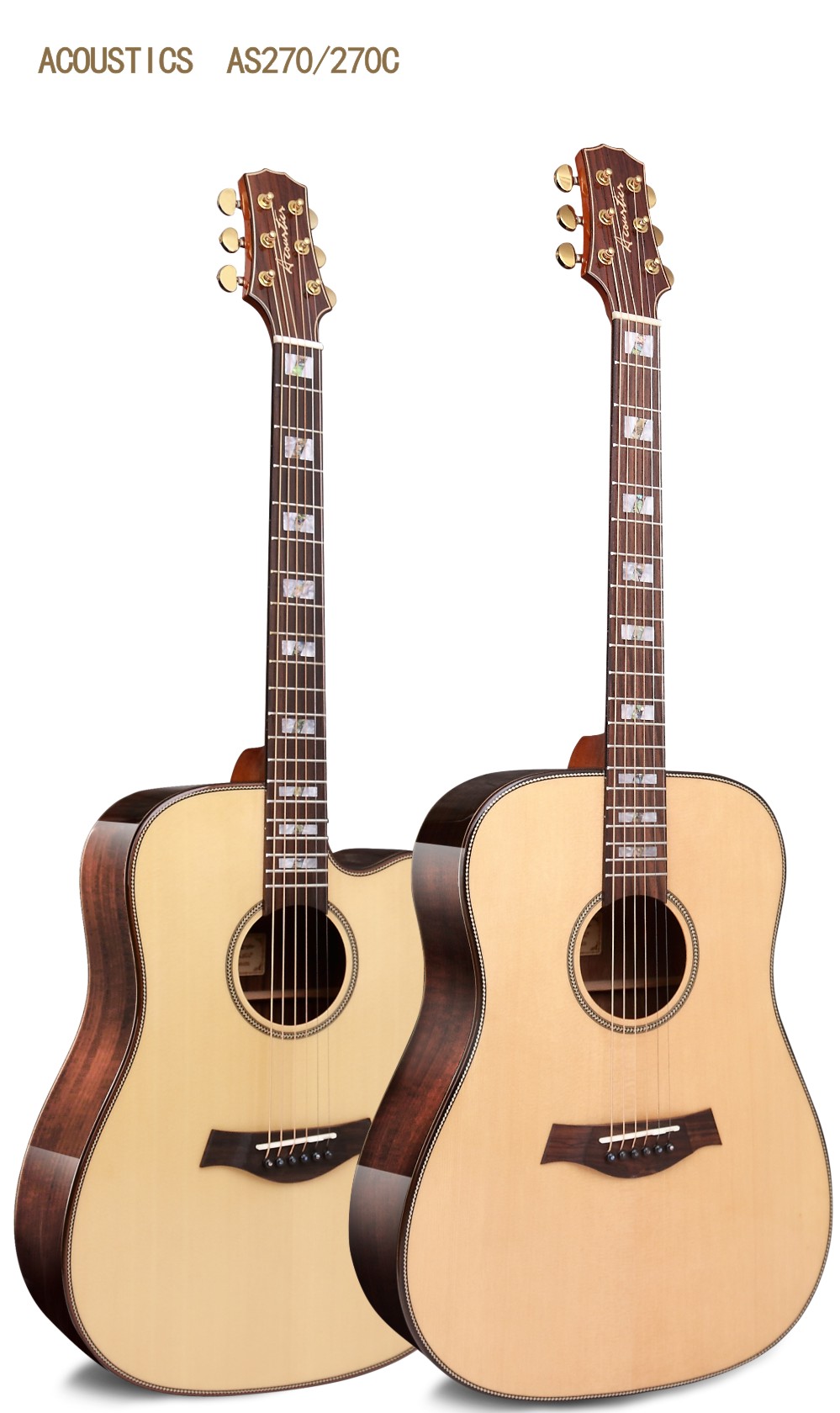 奥卡迪斯AS250/270 41寸 单板吉他