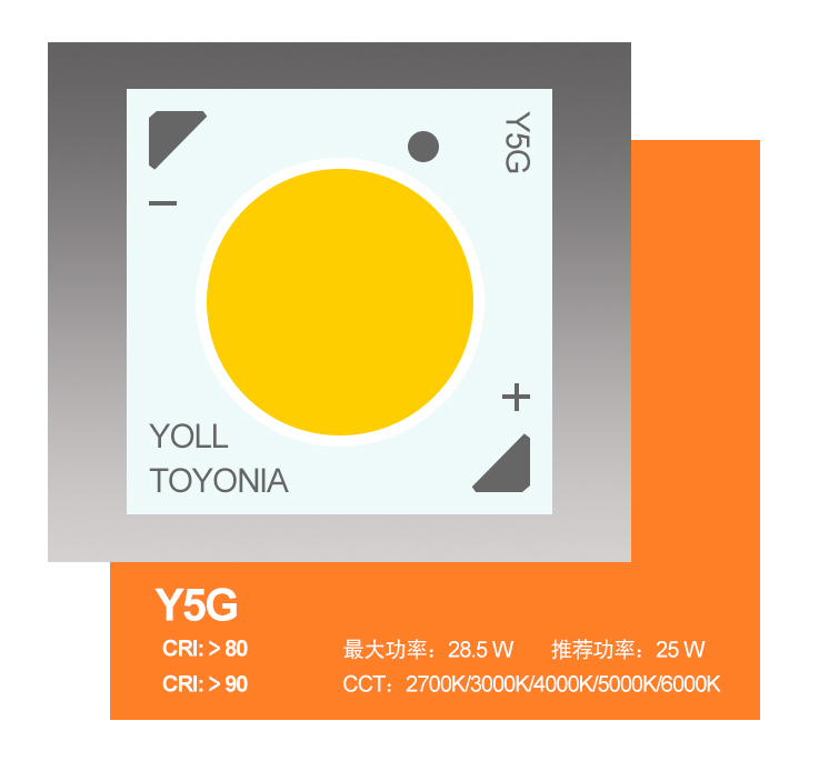 东洋TOYONIA -Y5G无金线、高端覆晶、高密度、倒装COB