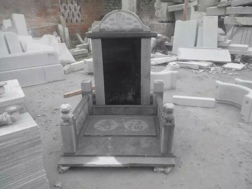 石材坟墓墓碑定做 生产石材墓碑套墓的厂家 石雕香炉