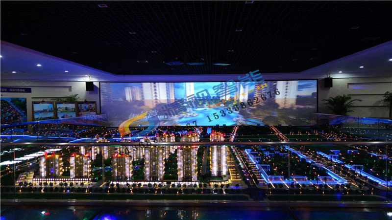 河南展厅展馆数字投影沙盘/灯光同步控制/视频联动控制