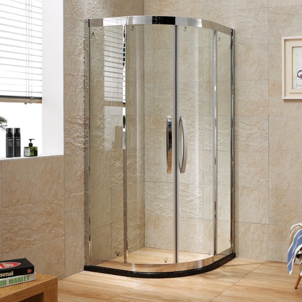 扇形304不锈钢材质淋浴房 纯304不锈钢浴房浴室弧形简易淋浴门