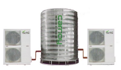 成都凯利源生产 商用空气能热水机组 分体直热式5HP 酒店**热水器