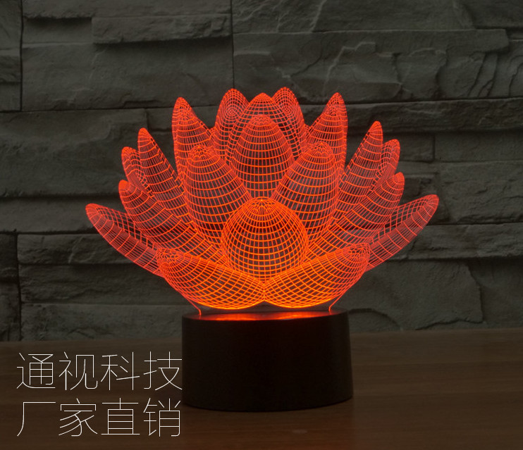 3d小夜灯原理利用亚克力导光板雕刻个性化立体视觉效果图