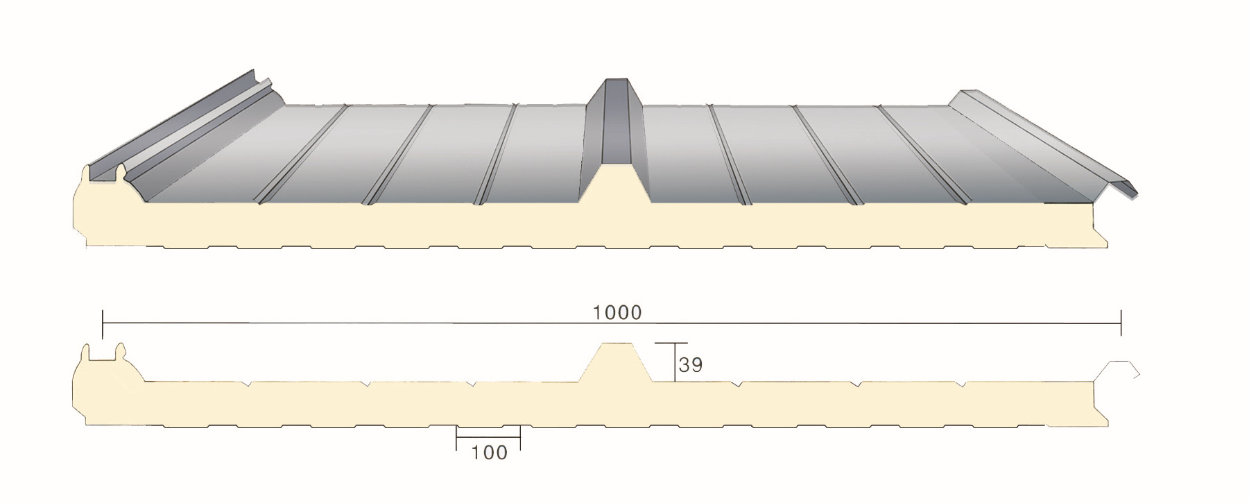 供应聚氨酯彩钢板聚氨酯夹芯板聚氨酯墙面板聚氨酯屋面板
