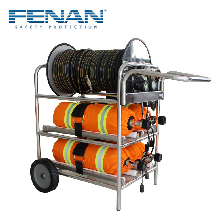 芬安FENAN 制造 卧式四瓶推车式长管呼吸器/车载式移动供气源/长管空气呼吸器/移动式长管呼吸器