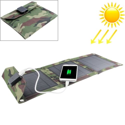 三片折叠式太阳能充电板充电包手机相机平板电脑太阳能充电器7W