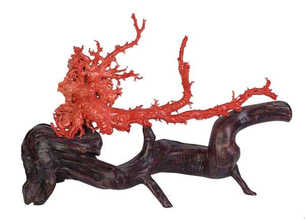北京红珊瑚雕刻摆件