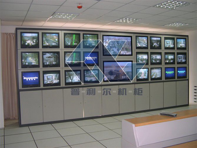 广州普利尔ple889不锈钢拼接机柜监控电视墙机柜厂家机柜批发机柜价格