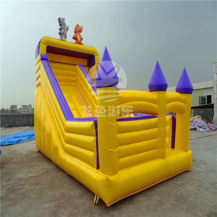 广州市飞鱼游乐室外大型陆地充气滑梯组合儿童充气滑梯城堡充气蹦床欢乐城堡乐园