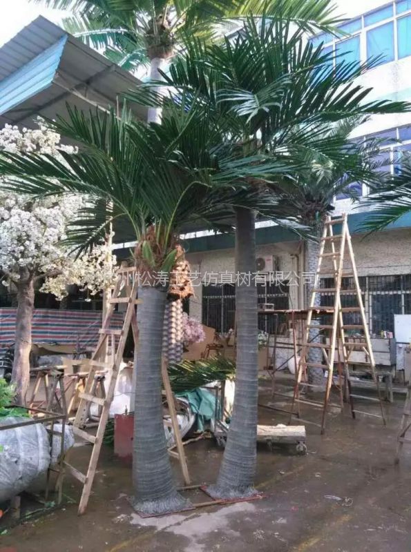 商场室内造景仿真棕榈树 大型仿真棕榈树室外园林绿化厂家直销