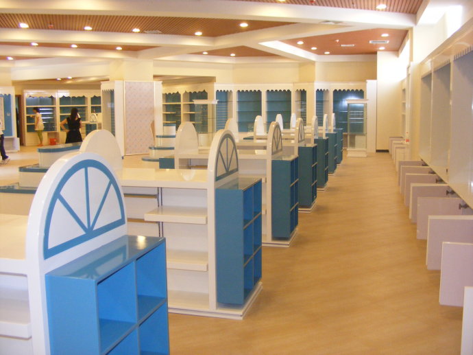 山东济南超市展柜批发定做价格童装展柜制作工厂