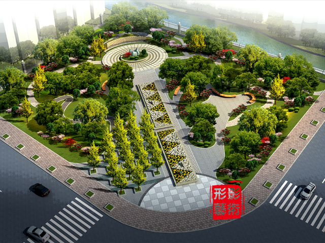 郑州生态园林施工图设计 3D效果图制作