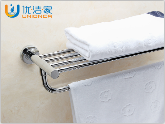 304不锈钢双层毛巾架丨卫浴置物架定制厂商