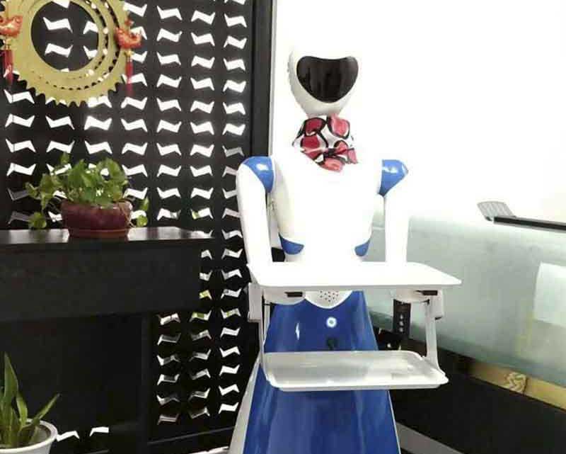 女神Lisa 送餐机器人餐饮传菜点菜迎宾机器人智能避障机器人