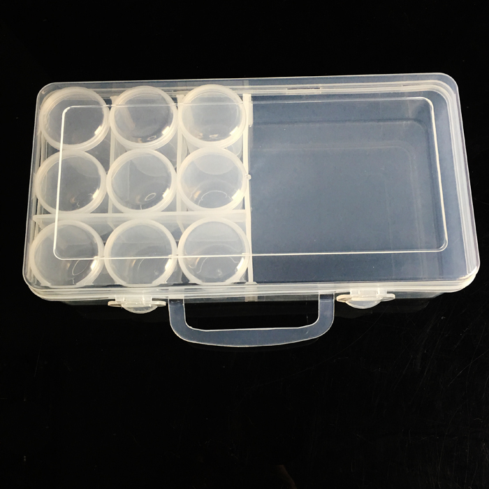 9个小圆桶高透明pp胶卷密封小圆筒元件盒药盒