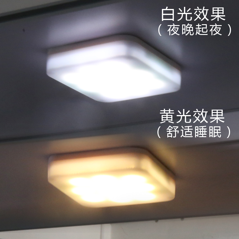 6203新款方形LED人体感应灯，24灯珠黄光白光可选