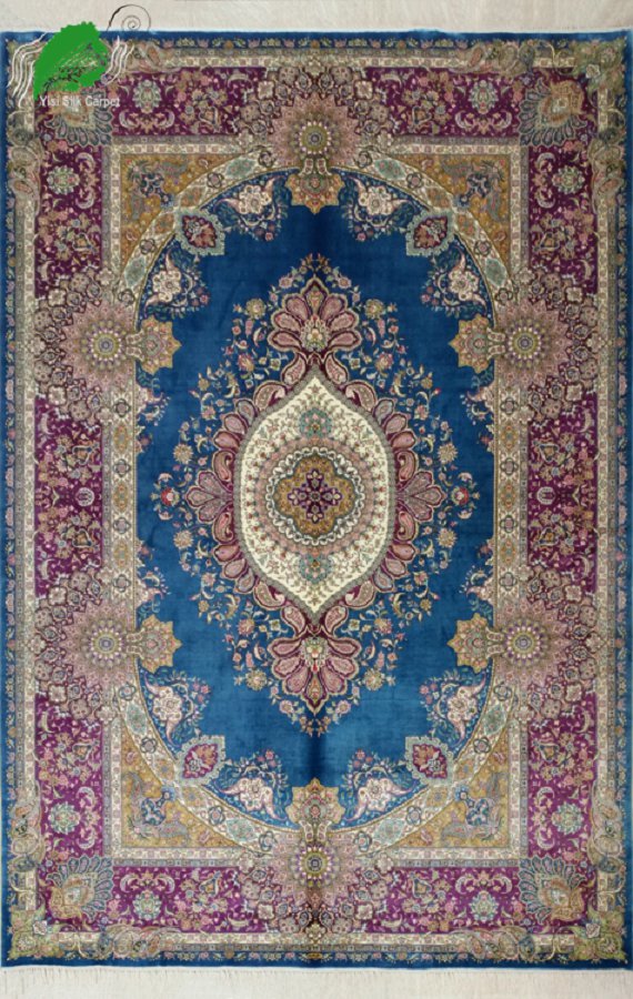 传统波斯图案 真丝地毯 伊朗古波斯文化 传承手工丝毯精湛工艺