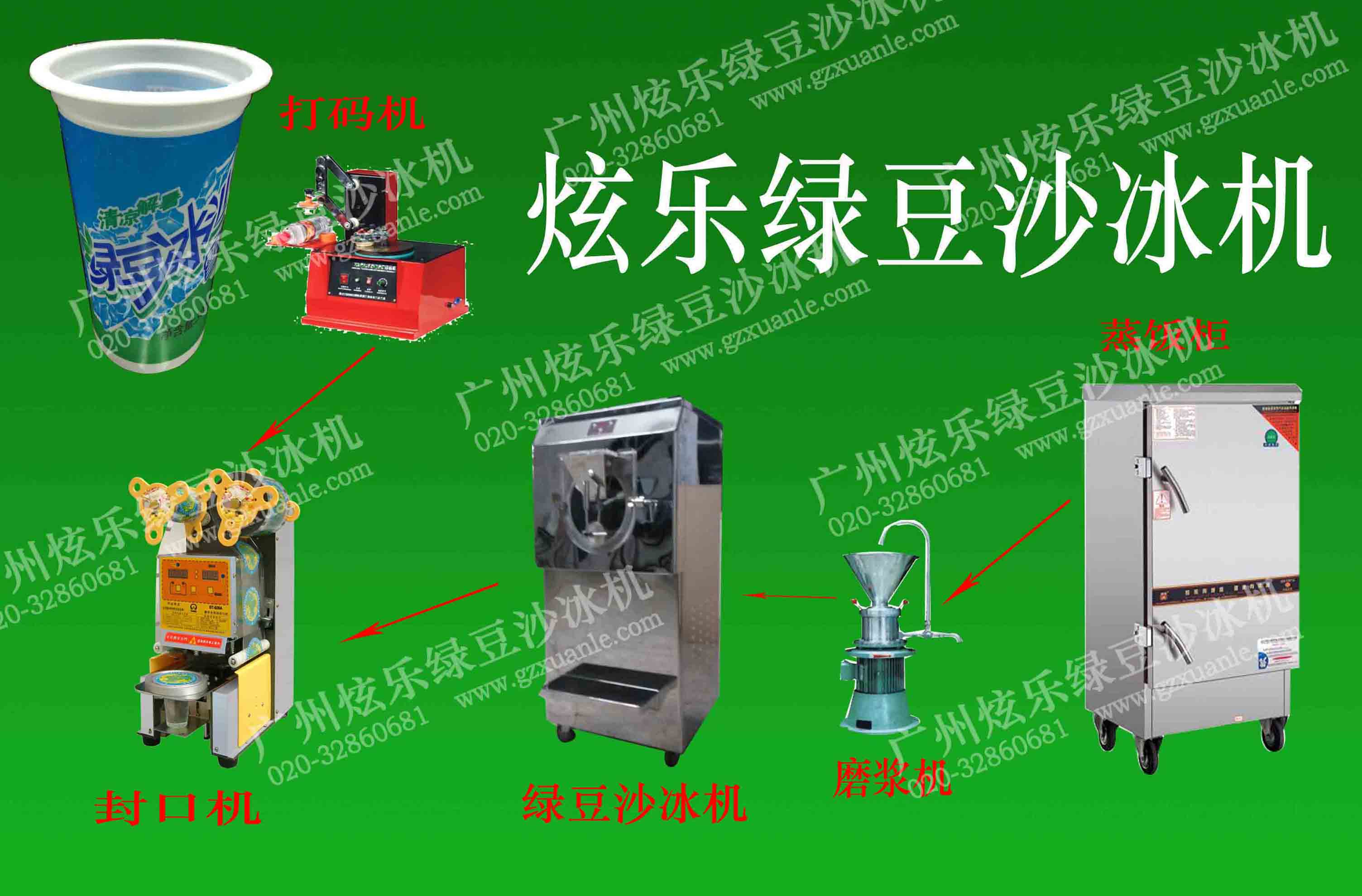 广州炫乐绿豆沙冰机厂家直销绿豆沙冰机价格