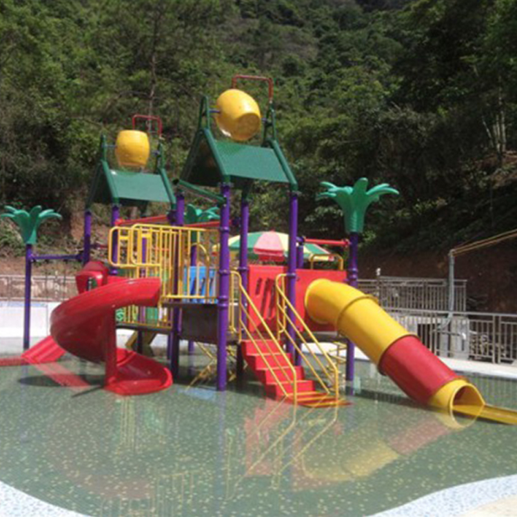 新款水上乐园设备 高档儿童戏水乐园 水屋水寨 2层旋转